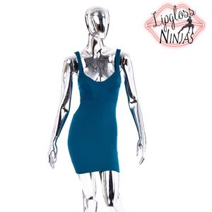 Super Sexy teal mini dress
